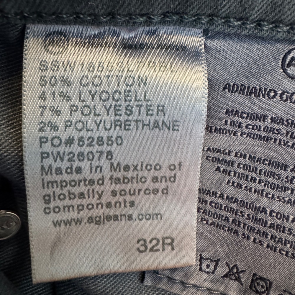 AG Adriano Goldschmied Prima Ankle Cigarette Ankle Jeans 32 Blue Gray Stretch - Picture 4 of 9